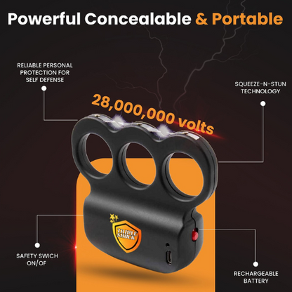 [Last Day Offer]TripleShock Electric Knuckles — Rechargeable, On-Hand Electric Self-Defense.