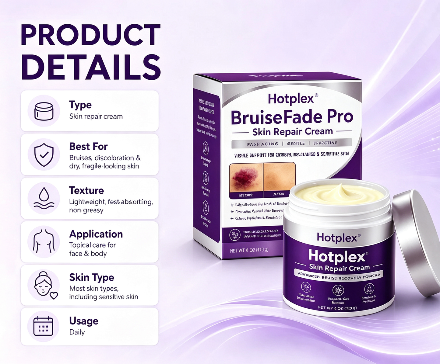 Bruise Fade Pro™ Advanced Bruise Recovery Cream – Arnica & Vitamin K Skin Repair Formula