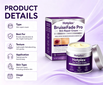 Bruise Fade Pro™ Advanced Bruise Recovery Cream – Arnica & Vitamin K Skin Repair Formula