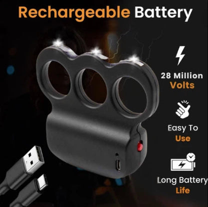 [Last Day Offer]TripleShock Electric Knuckles — Rechargeable, On-Hand Electric Self-Defense.